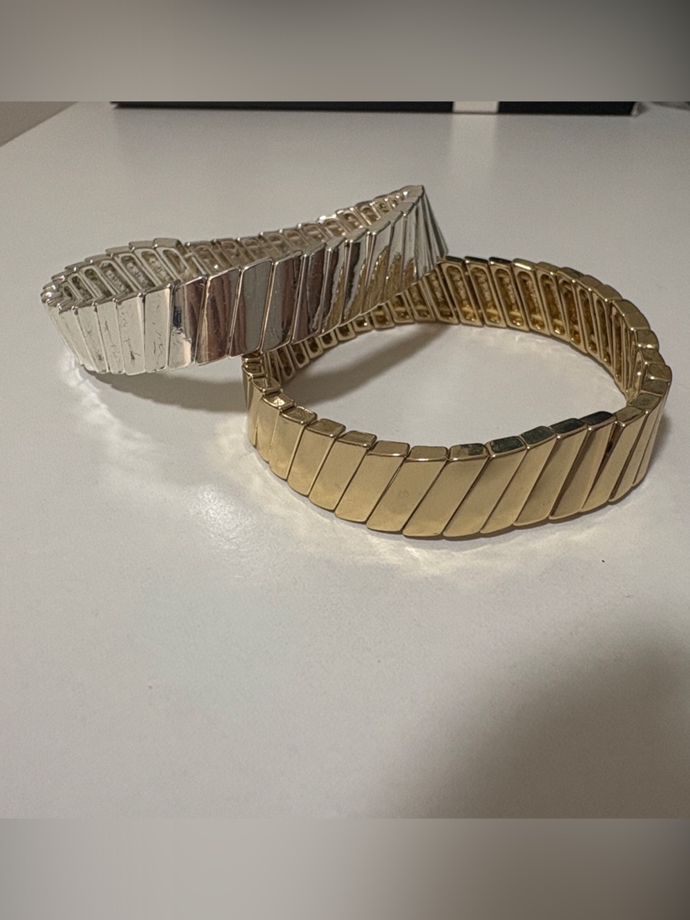 J. Crew Gold and Silver Stretch Link Bracelets